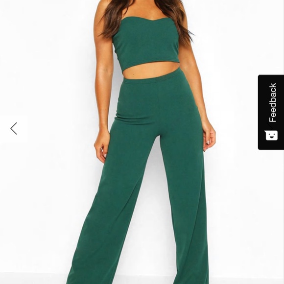 Boohoo Pants - ST PATRICKS DAY! Boohoo bandeau and pant set size 6